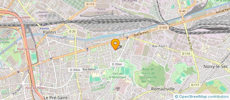 localisation de l'entreprise STE EXPLOITATION RONCATTI ET FILS  PANTIN