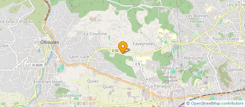 localisation de l'entreprise STE FAMILIALE LE CAROUBIER  OLLIOULES