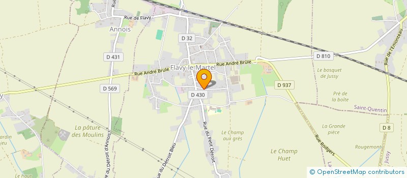 localisation de l'entreprise STE FINANCIERE ET GESTION ENTREPRISES à FLAVY-LE-MARTEL