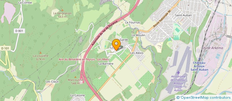 localisation de l'entreprise STE FORESTIERE DE LA DURANCE à CHATEAU-ARNOUX-SAINT-AUBAN