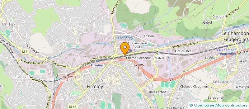 localisation de l'entreprise STE FOREZ ETUDES ET COORDINATION à FIRMINY