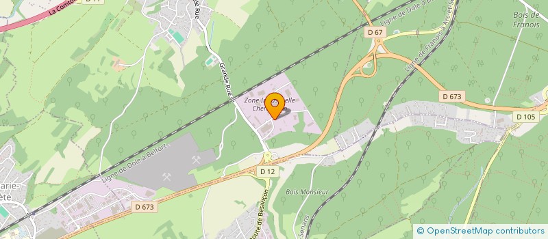localisation de l'entreprise STE FRANC COMTOISE ENTREPRISES DE GENIE à CHEMAUDIN ET VAUX