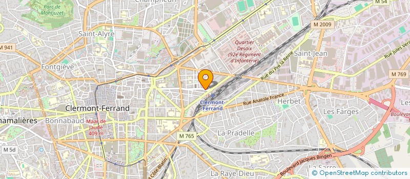 localisation de l'entreprise STE FRANC MEDECINE PREVENTIVE  CLERMONT-FERRAND