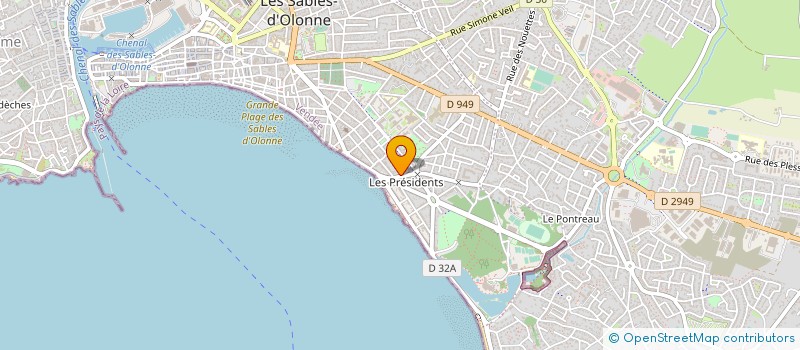 localisation de l'entreprise STE GANTIER MARCELLE ET GILLES à LES SABLES D'OLONNE