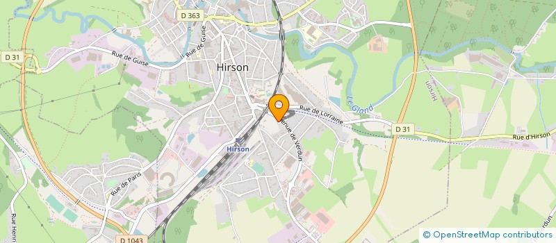 localisation de l'entreprise STE HIRSONNAISE VINIFRUIT à HIRSON