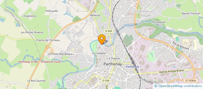 localisation de l'entreprise STE HISTORIQUE DE PARTHENAY & DU PAYS DE GATINE  PARTHENAY