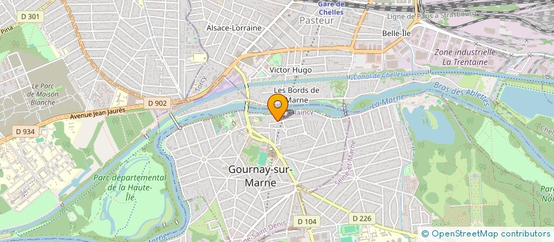 localisation de l'entreprise STE HISTORIQUE NOISY LE GRAND GOURNAY SUR MARNE CHAMPS SUR MARNE ET ARCHEOLOGIQUE DE MARNE LA VALLEE  GOURNAY-SUR-MARNE