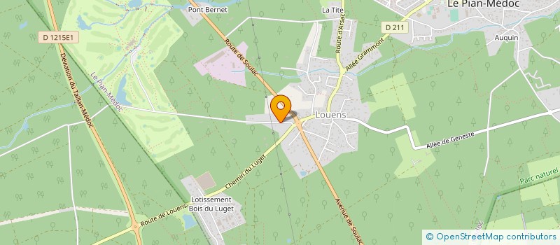 localisation de l'entreprise STE HOTELIERE DU GOLF DU MEDOC  LE PIAN-MEDOC