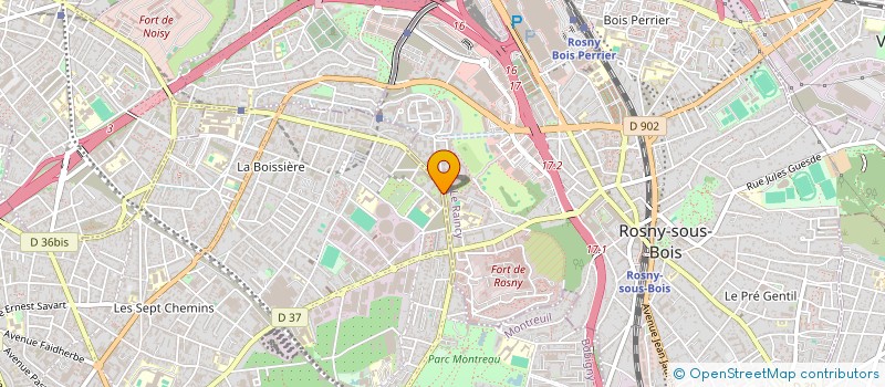 localisation de l'entreprise STE ICOSIUM à MONTREUIL