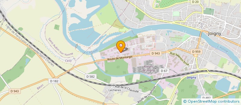 localisation de l'entreprise STE INDUSTR MOULAGE ELECTRON LUNETTERIE à JOIGNY