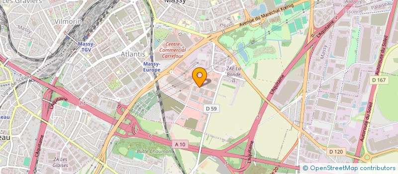 localisation de l'entreprise STE INFRA-SPE à MASSY