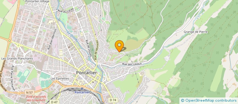 localisation de l'entreprise STE KURUM à PONTARLIER