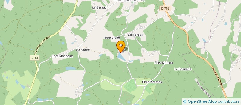 localisation de l'entreprise STE LA PORTE DES SECRETS  SIORAC-DE-RIBERAC