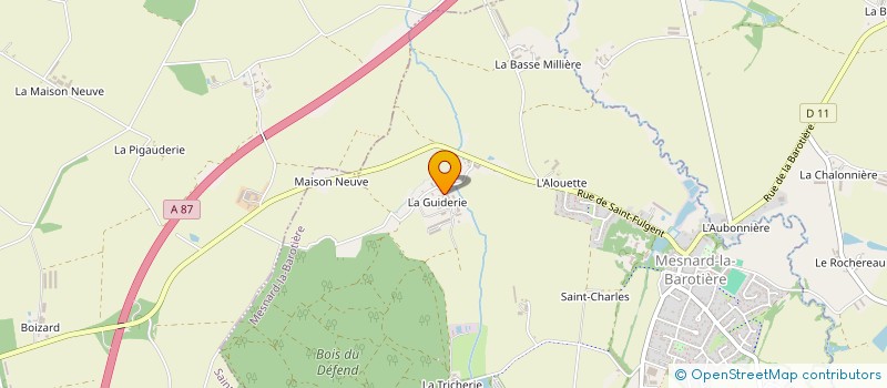 localisation de l'entreprise STE LANDRY RONDEAU à MESNARD-LA-BAROTIERE