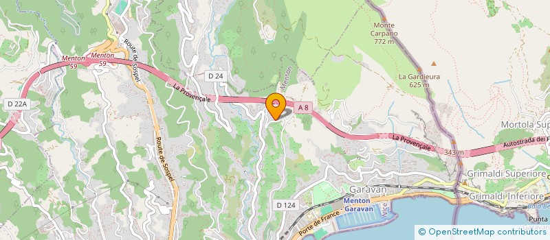 localisation de l'entreprise STE LES PONEYS DU BAOUSSET  MENTON