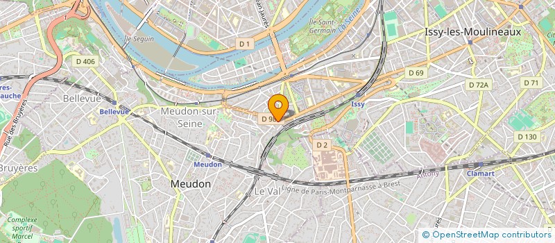 localisation de l'entreprise STE LHUILLERY ET TOUTAIN  MEUDON