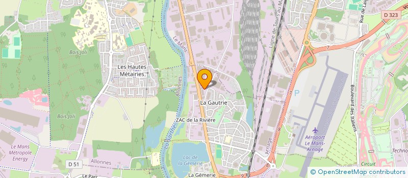 localisation de l'entreprise STE LOC'SERVICE à ARNAGE