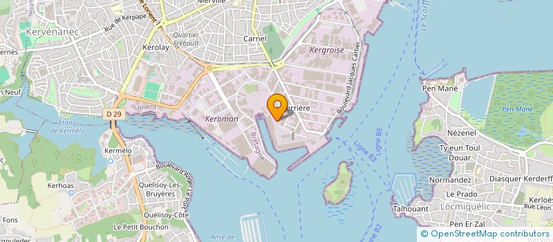 localisation de l'entreprise STE MARYVEX à LORIENT