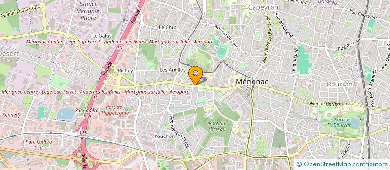 localisation de l'entreprise STE MEDICA à MERIGNAC