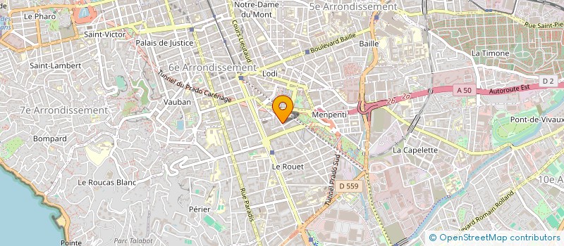 localisation de l'entreprise STE MERIDIONALE FERRAILLAGE  MARSEILLE