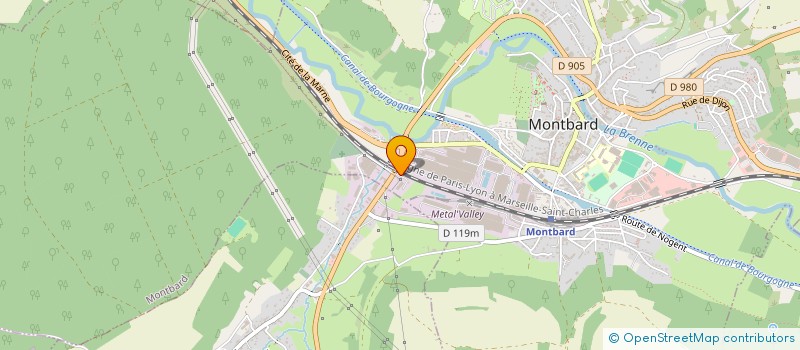 localisation de l'entreprise STE MONTBARDOISE TRANSPORT & AFFRETEMENT  MONTBARD