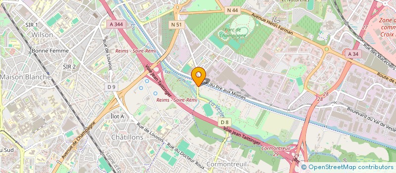 localisation de l'entreprise STE MUTUAL ENTREP VERRE REIMS à REIMS