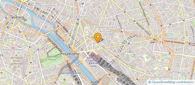 localisation de l'entreprise STE NEGO FRUI LEGU PROD CARN AGRI  PARIS