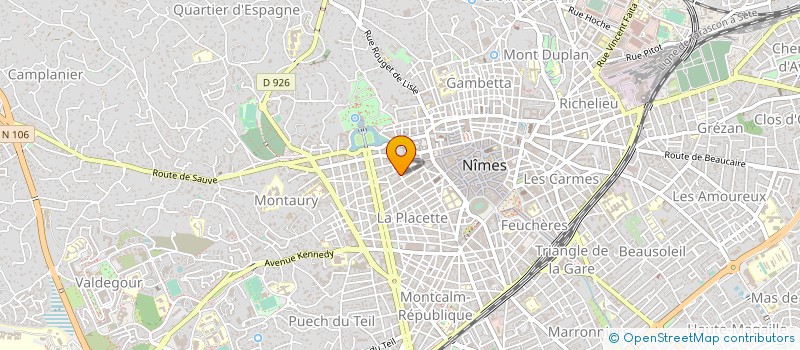 localisation de l'entreprise STE NIMOISE HOTELLERIE ET RESTAURATION à NIMES