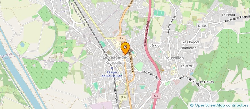 localisation de l'entreprise STE NOUV ETUD REALISATIONS à LE PEAGE-DE-ROUSSILLON