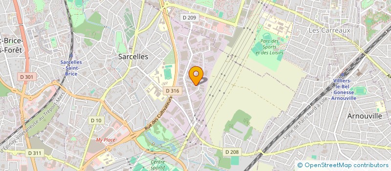 localisation de l'entreprise STE NOUVELLE D'EXPLOITATION SECM-GT  SARCELLES
