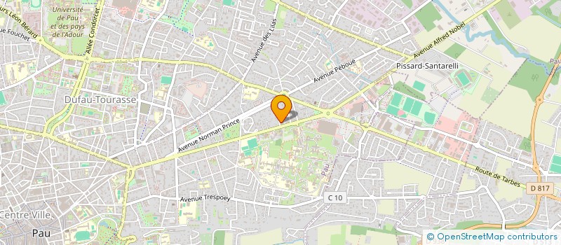localisation de l'entreprise STE NOUVELLE IMPRIMERIE COUDASSOT à PAU