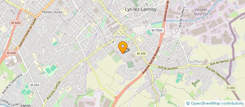 localisation de l'entreprise STE NOUVELLE MENUISAL  LYS-LEZ-LANNOY