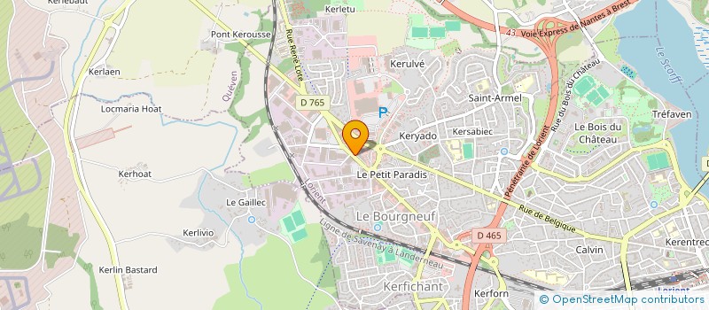 localisation de l'entreprise STE NOUVELLES DE TRANSPORTS BELLEC  LORIENT