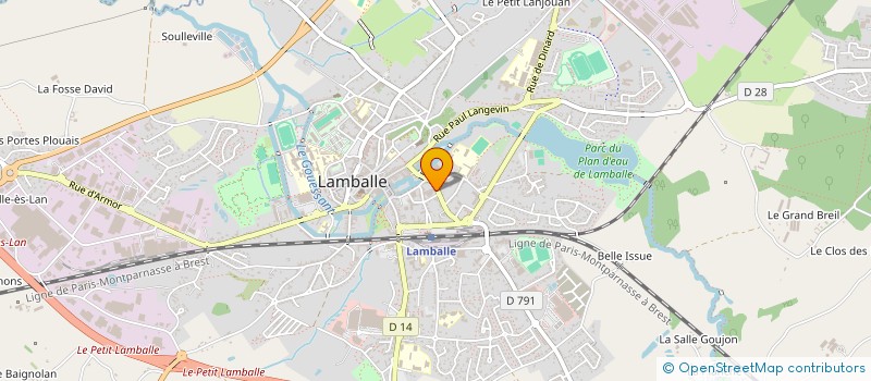 localisation de l'entreprise STE OMNISPORTS LA PENTHIEVRE à LAMBALLE-ARMOR