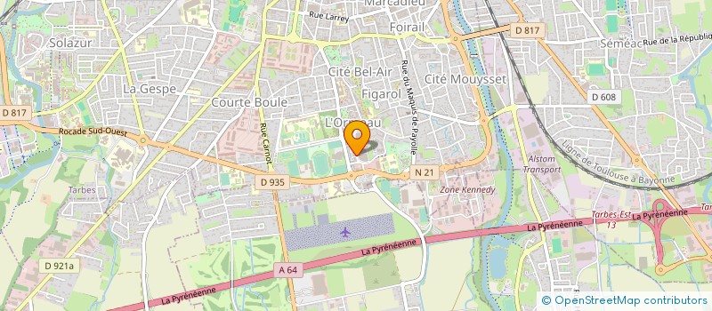 localisation de l'entreprise STE ORMEAUDIS à TARBES