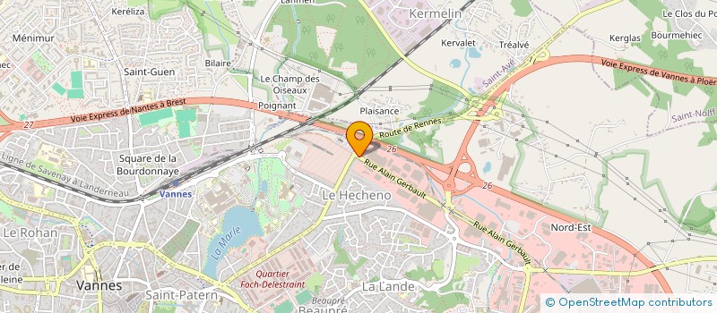 localisation de l'entreprise STE PEINT ET DE REV DE L OUEST à VANNES