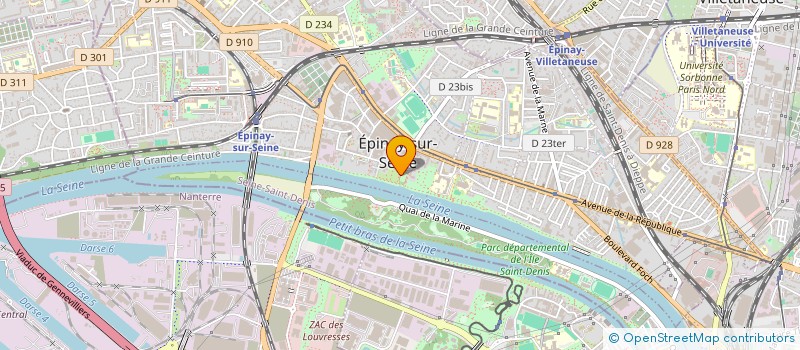 localisation de l'entreprise STE PHILATELIQUE VILLE EPINAY S SEINE à EPINAY-SUR-SEINE
