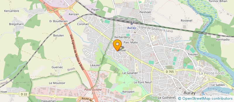 localisation de l'entreprise STE PNM à AURAY