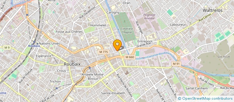 localisation de l'entreprise STE PROGRESSION 9  ROUBAIX