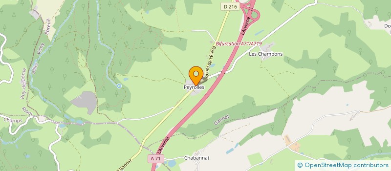 localisation de l'entreprise STE PROTECTRICE DE LA CHASSE DE PEYROLLE à GANNAT