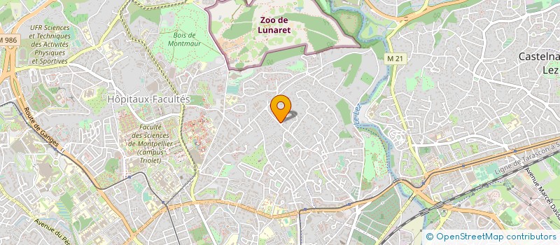 localisation de l'entreprise STE RECHERCHE OPHTALMOLOGIE CECITE à MONTPELLIER