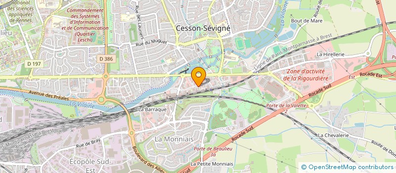 localisation de l'entreprise STE RENNAISE D'ELECTRONIQUE & COMPOSANTS à CESSON-SEVIGNE