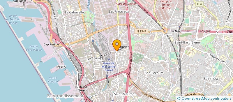 localisation de l'entreprise STE RHODANIENNE DES ENDUITS ET COLLES à MARSEILLE