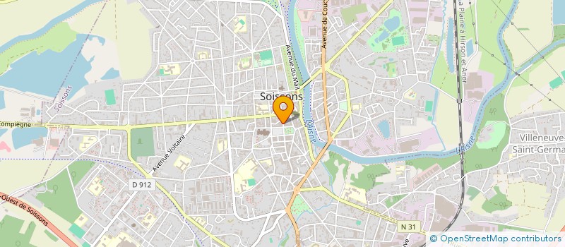 localisation de l'entreprise STE SOISSONAISE BAR HOTELLERIE RESTAURAT à SOISSONS