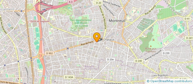 localisation de l'entreprise STE SOLICE à MONTREUIL