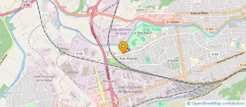localisation de l'entreprise STE TECHNIQUE D'ETUDES ET DE COORDINATION DE RESEAUX à BRIVE-LA-GAILLARDE