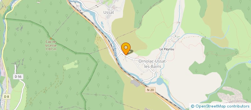 localisation de l'entreprise STE THERMALE D USSAT à ORNOLAC-USSAT-LES-BAINS