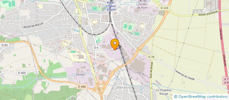 localisation de l'entreprise STE TRANFERT EQUIPEM TUYAUTERIE INDUST  RIOM