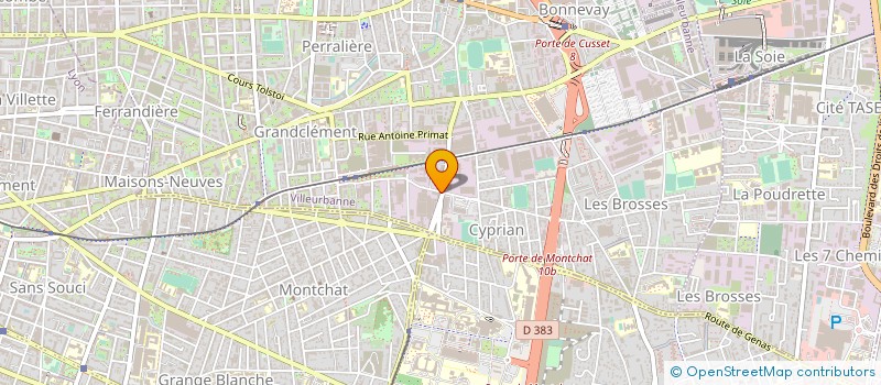 localisation de l'entreprise STE TRAVAUX DE MACONNERIE & BATIMENT à VILLEURBANNE