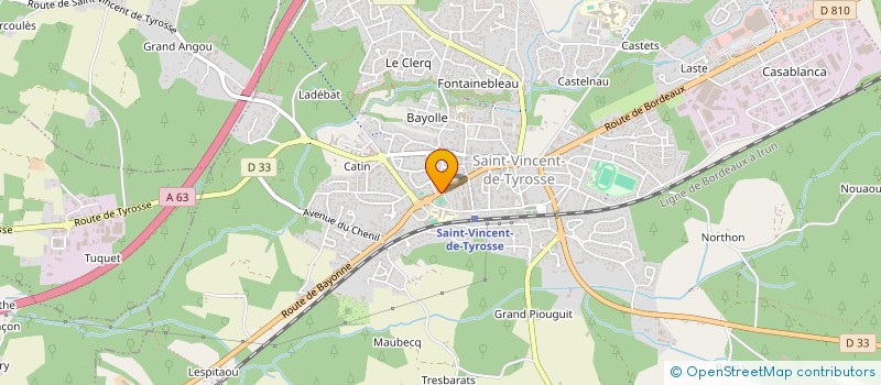 localisation de l'entreprise STE TYROSSAISE DE CONSTRUCTION  SAINT-VINCENT-DE-TYROSSE